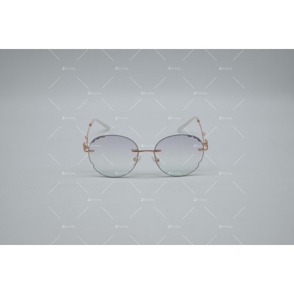 Дамски полигонални слънчеви очила без рамки с изглед с кристални гранули  YJZ44 1