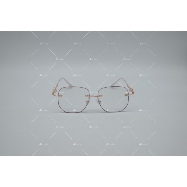 Дамски полигонални слънчеви очила без рамки с изглед с кристални гранули YJZ45 2