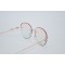 Дамски полигонални слънчеви очила без рамки с изглед с кристални гранули YJZ47 3