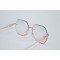 Дамски полигонални слънчеви очила без рамки с изглед с кристални гранули YJZ48 2