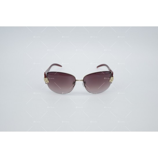 Дамски слънчеви очила със златна гарнитура и облачна дантела отстрани YJZ55