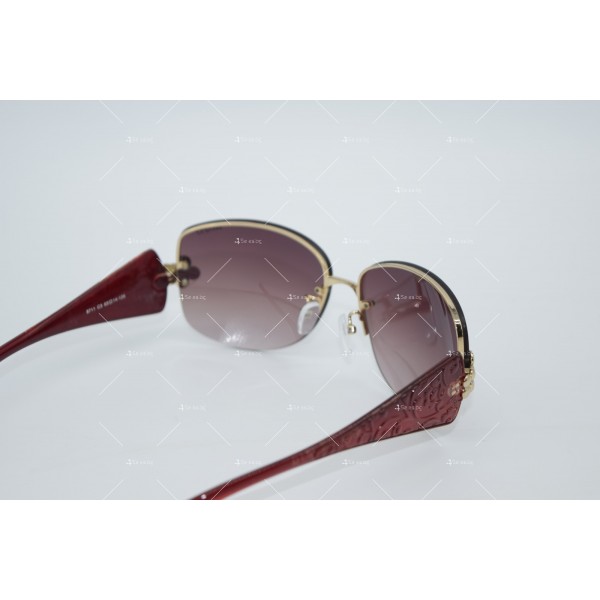 Дамски слънчеви очила със златна гарнитура и облачна дантела отстрани YJZ55 3