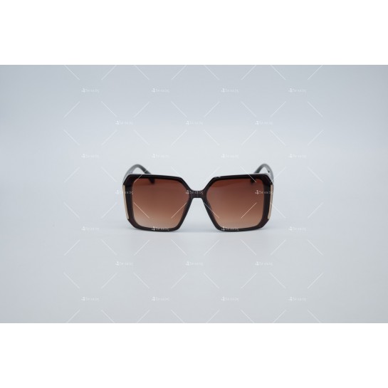 Мъжки слънчеви очила с голяма рамка и кожена тапицерия YJZ65