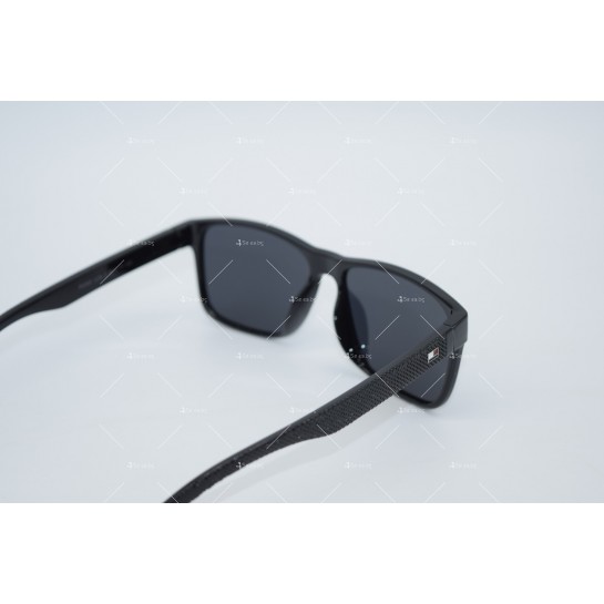 Мъжките слънчеви очила с тънка рамка и лого отстрани YJZ67