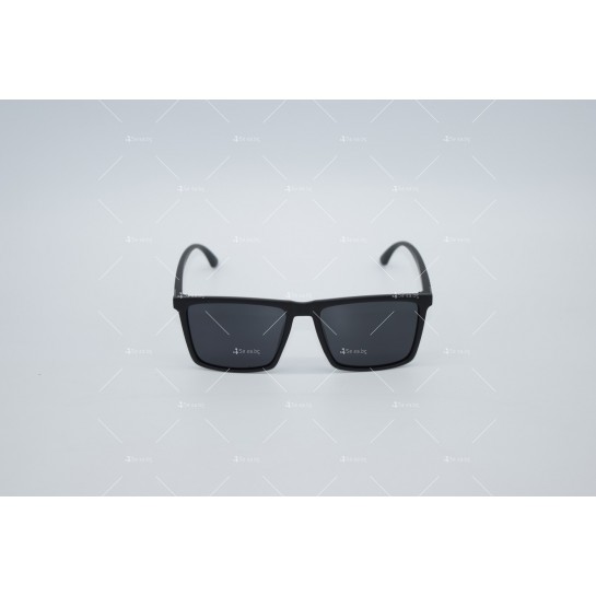 Мъжките слънчеви очила с тънка рамка и лого，cребърен правоъгълник отстрани YJZ75