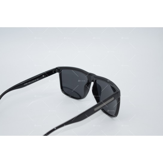 Мъжките слънчеви очила с тънка рамка и лого，cребърна лента отстрани YJZ76
