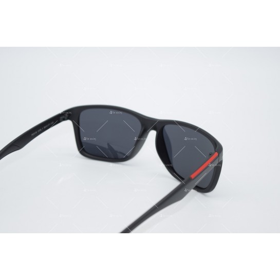 Мъжки слънчеви очила от пластмаса с червенa линия отстрани YJZ103