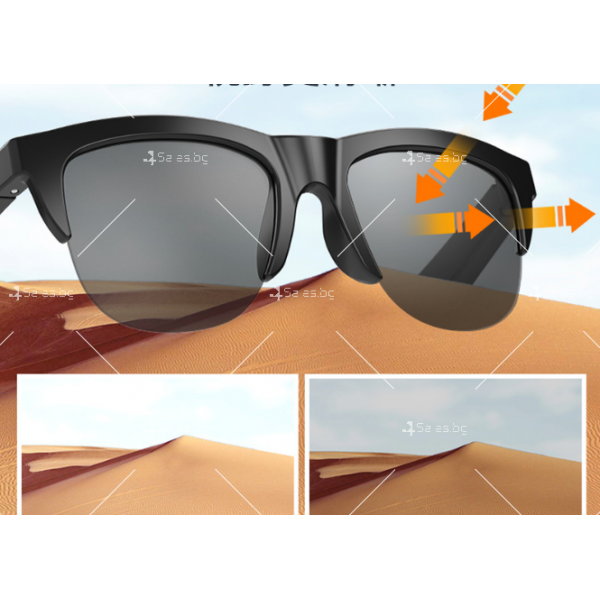 Блутут очила със слънцезащита и аудио с костна проводимост 3