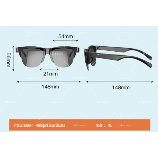 Блутут очила със слънцезащита и аудио с костна проводимост