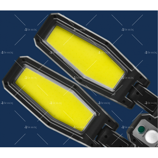 Външна LED лампа със соларно захранване с две осветителни тела и дистанционно