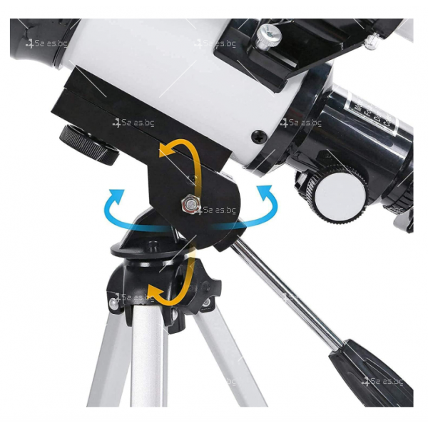 Пречупващ се астрономически телескоп с адаптер за смартфон 7