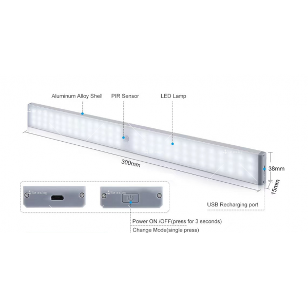 Светлинен сензор за движение с LED R LED52 5