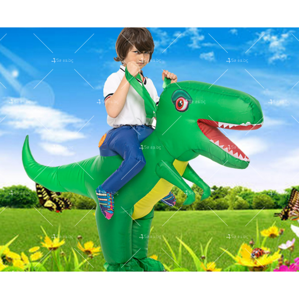 Детски надуваем костюм динозавър 6