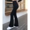 Спортно-елегантен панталон в черен цвят - GF82 2