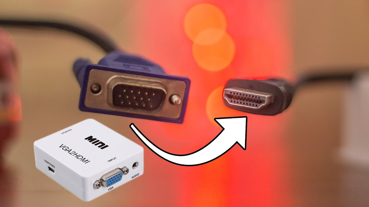 Как да свържем компютъра си VGA към телевизор HDMI?
